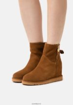 femmes botte d'hiver en cuir bottines cognac 006BT1916 Anna Field