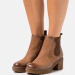 femmes botte d'hiver en cuir bottines marron 006BT2008 Anna Field