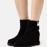 femmes botte d'hiver en cuir bottines noir 006BT1911 Anna Field