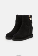 femmes botte d'hiver en cuir bottines noir 006BT1911 Anna Field - Image 3