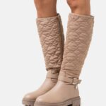 femmes bottes à plateforme beiges 006BT2248 Anna Field