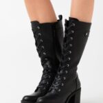 femmes bottes à plateforme noir 006BT2220 Anna Field