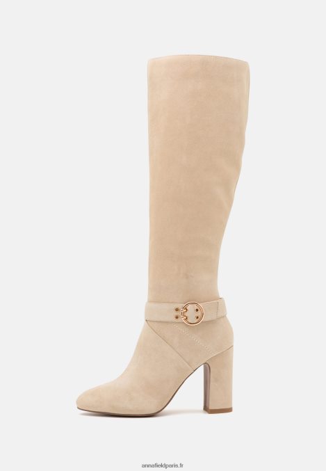 femmes bottes à talons hauts en cuir beige 006BT2258 Anna Field - Image 2