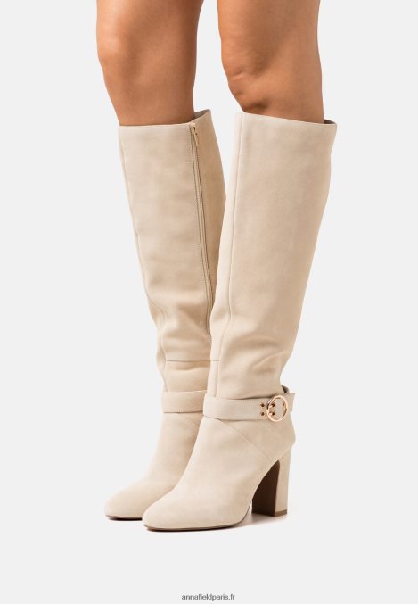 femmes bottes à talons hauts en cuir beige 006BT2258 Anna Field - Image 1
