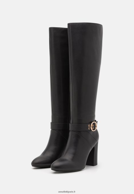 femmes bottes à talons hauts en cuir noir 006BT2257 Anna Field - Image 3