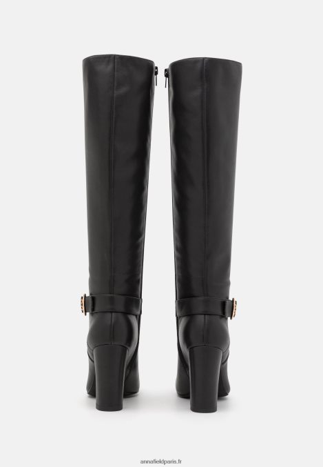 femmes bottes à talons hauts en cuir noir 006BT2257 Anna Field - Image 4