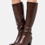 femmes bottes à talons hauts marron foncé 006BT2255 Anna Field