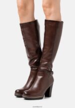 femmes bottes à talons hauts marron foncé 006BT2255 Anna Field