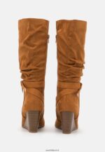 femmes bottes compensées cognac 006BT2252 Anna Field - Image 4