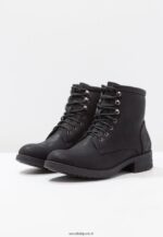 femmes bottes d'hiver bottines à lacets noir 006BT2012 Anna Field - Image 4
