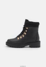 femmes bottes d'hiver bottines à lacets noir 006BT2030 Anna Field - Image 2