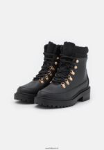 femmes bottes d'hiver bottines à lacets noir 006BT2030 Anna Field - Image 3