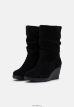 femmes bottes d'hiver en cuir noir 006BT2219 Anna Field - Image 3