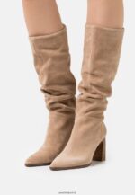 femmes bottes en cuir beiges 006BT2201 Anna Field