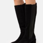 femmes bottes en cuir noir 006BT2200 Anna Field