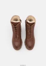 femmes bottillon d'hiver en cuir bottes d'hiver cognac 006BT2032 Anna Field - Image 6