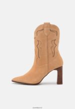 femmes bottine cowboy/biker cuir beige 006BT2052 Anna Field - Image 2