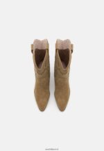 femmes bottine cowboy/biker cuir kaki 006BT2051 Anna Field - Image 6