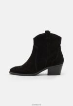 femmes bottine cowboy/biker en cuir noir 006BT2050 Anna Field - Image 2