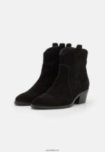 femmes bottine cowboy/biker en cuir noir 006BT2050 Anna Field - Image 3
