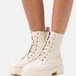 femmes bottines à lacets blanc cassé 006BT2033 Anna Field