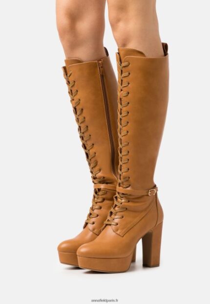 femmes bottines à lacets cognac 006BT2221 Anna Field