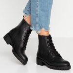 femmes bottines à lacets confort noir 006BT2041 Anna Field