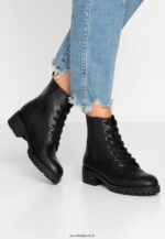 femmes bottines à lacets confort noir 006BT2041 Anna Field