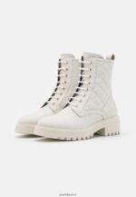 femmes bottines à lacets en cuir blanc 006BT2029 Anna Field - Image 3