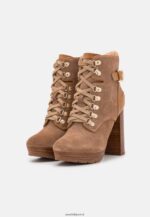 femmes bottines à lacets en cuir cognac 006BT2018 Anna Field - Image 3