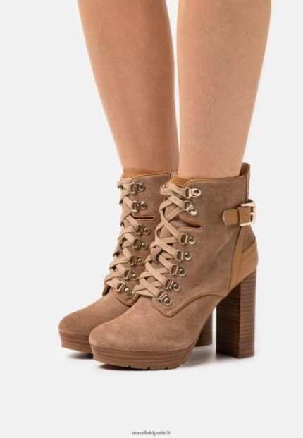 femmes bottines à lacets en cuir cognac 006BT2018 Anna Field