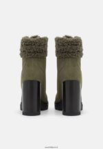 femmes bottines à lacets en cuir kaki 006BT2017 Anna Field - Image 4
