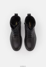femmes bottines à lacets en cuir noir 006BT2026 Anna Field - Image 6