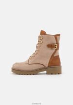 femmes bottines à lacets en cuir taupe 006BT2022 Anna Field - Image 2