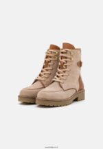 femmes bottines à lacets en cuir taupe 006BT2022 Anna Field - Image 3