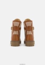 femmes bottines à lacets en cuir taupe 006BT2022 Anna Field - Image 4