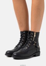 femmes bottines à lacets noires 006BT2025 Anna Field