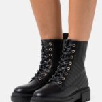 femmes bottines à lacets noires 006BT2027 Anna Field