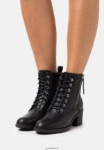 femmes bottines à lacets noires 006BT2040 Anna Field