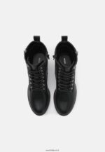 femmes bottines à lacets noires 006BT2040 Anna Field - Image 6