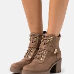 femmes bottines à lacets taupe 006BT1907 Anna Field