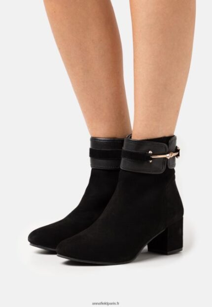 femmes bottines classiques en cuir noir 006BT1928 Anna Field