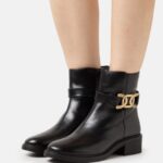 femmes bottines classiques en cuir noir 006BT1963 Anna Field