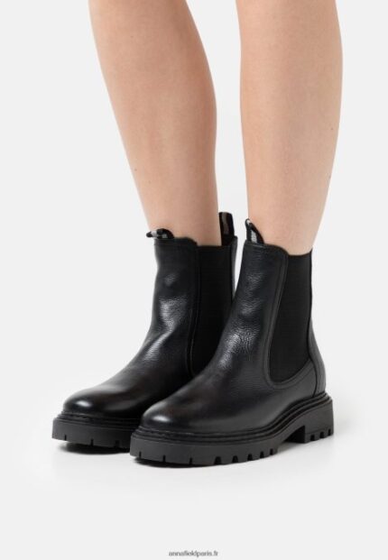 femmes bottines classiques en cuir noir 006BT1971 Anna Field