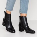 femmes bottines classiques en cuir noir 006BT1980 Anna Field