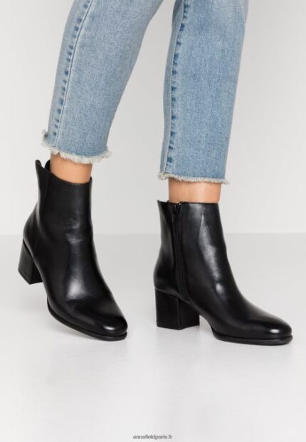 femmes bottines classiques en cuir noir 006BT1980 Anna Field