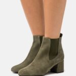 femmes bottines classiques en cuir olive 006BT1977 Anna Field