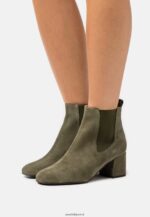 femmes bottines classiques en cuir olive 006BT1977 Anna Field