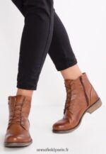 femmes bottines en cuir bottines cognac 006BT1999 Anna Field
