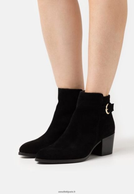 femmes bottines en cuir noir 006BT1964 Anna Field